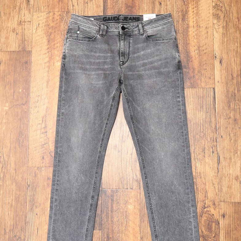 GAUDI/34インチ/デニムパンツ ストレッチ 伸縮◎ ウォッシュ加工 テーパード ジーンズ ロック ストリート 新品/グレー/ja377/ -  メルカリ