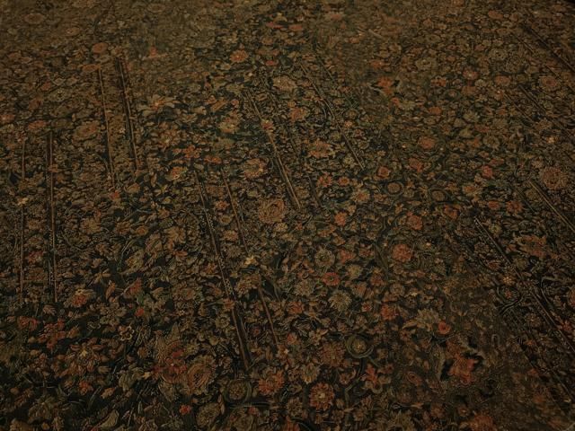 平和屋着物○上質な小紋 更紗花唐草文 鬼しぼ縮緬 正絹 逸品