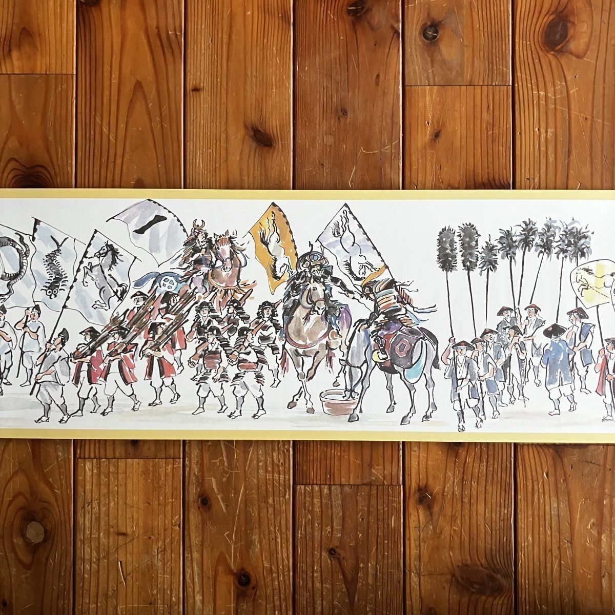 相馬野馬追絵巻」福島県 巻物 相馬中村藩 奥州国 旧陸奥国 製作：朝倉