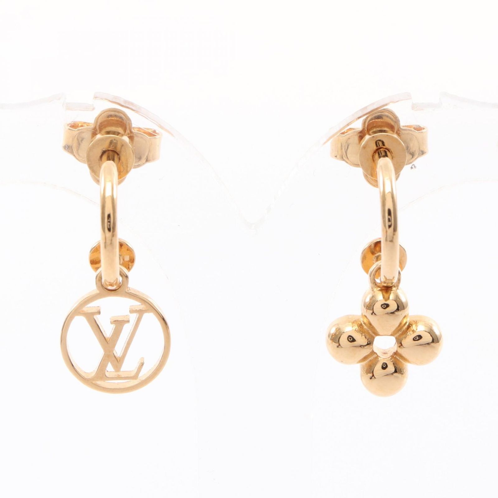 ルイ ヴィトン LOUIS VUITTON ピアス ブックル ドレイユ ブルーミング M64859 GP ゴールドメッキ ピアス レディース Used A
