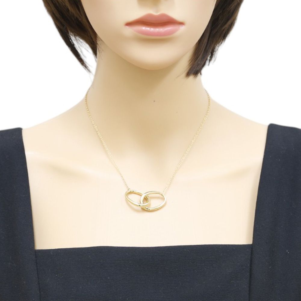 ティファニー ダブルループ ネックレス 18金 K18イエローゴールド  