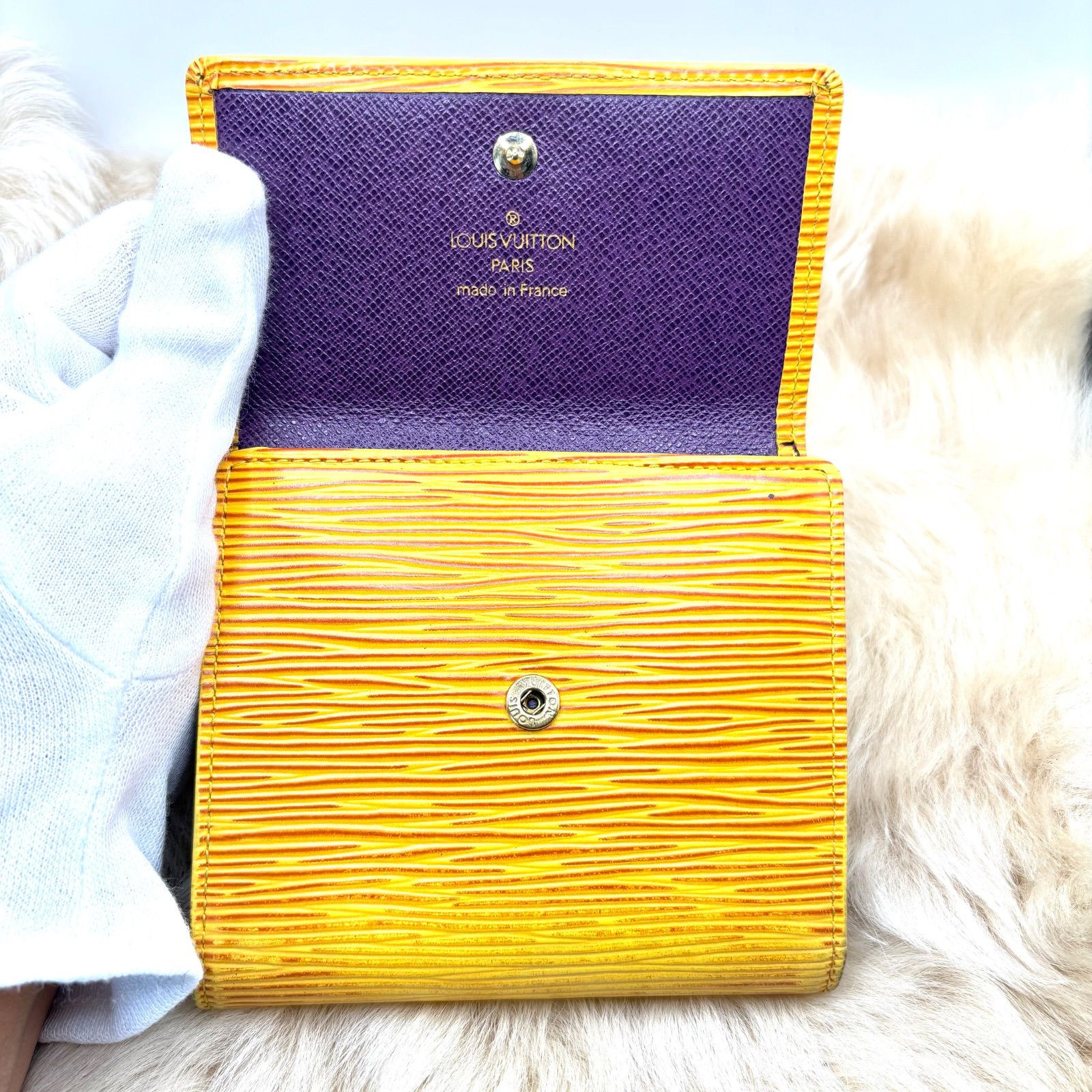 2985 ルイヴィトン エピ 三つ折り財布 エリーズ イエロー 2985 ルイ