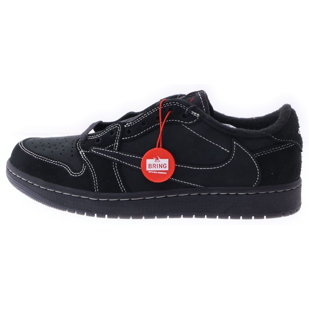 NIKE (ナイキ) ×TRAVIS SCOTT AIR JORDAN 1 LOW OG SP BLACK PHANTOMトラヴィススコット エアジョーダン1 ブラックファントム ローカットスニーカー US9.5/27.5cm DM7866-001