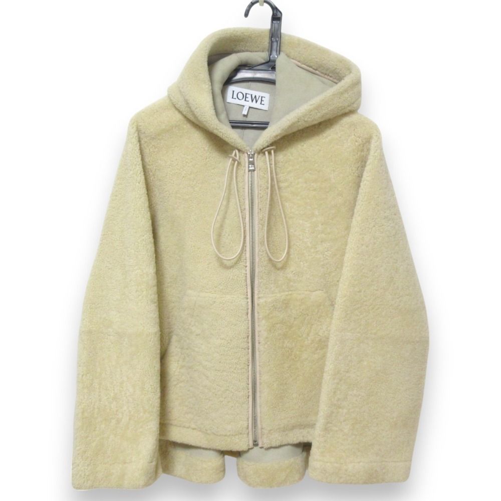 美品 LOEWE ロエベ HOODED ZIP SHEARLING フーディー ムートン 美品 LOEWE ロエベ HOODED ZIP SHEARLING フーディー ムートン