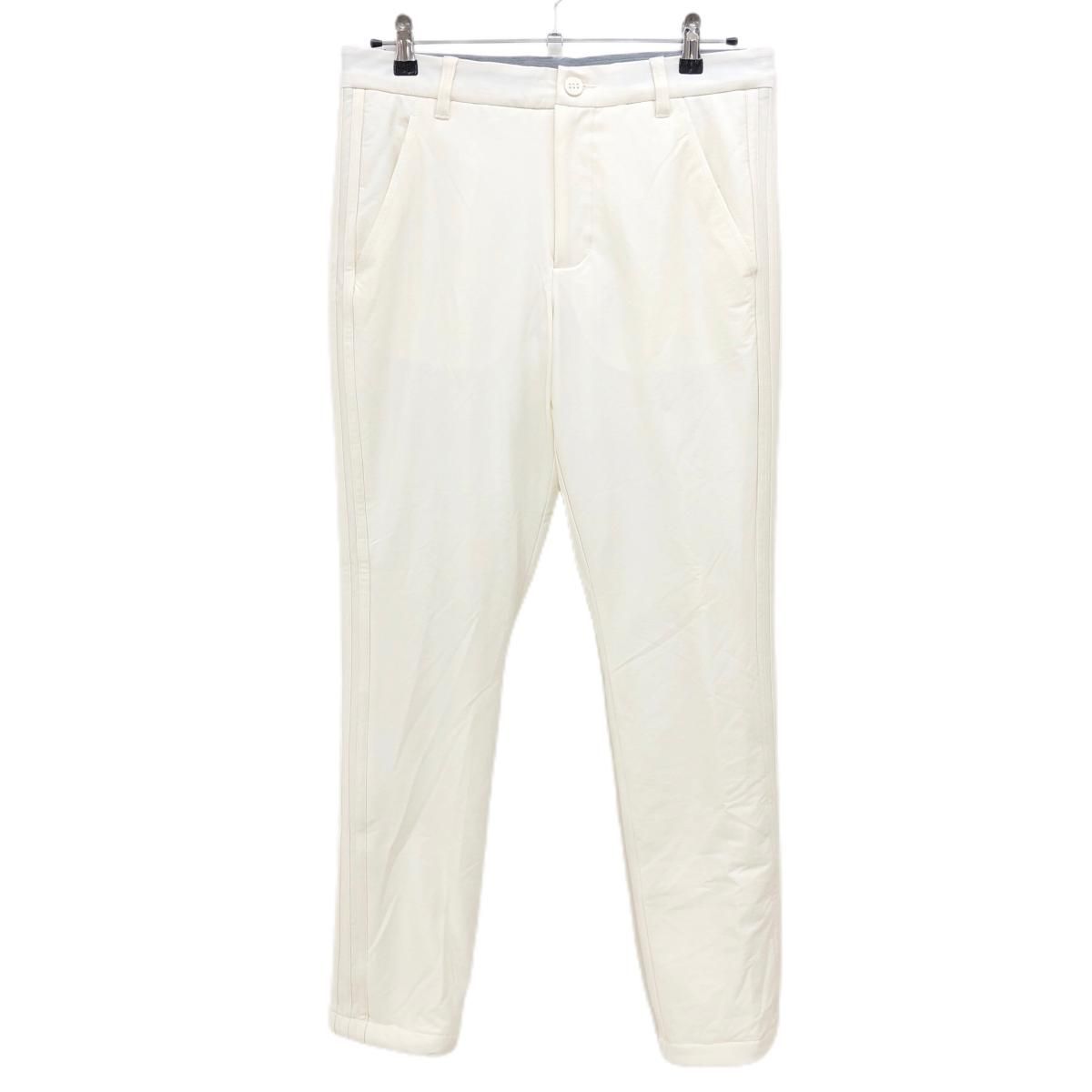 【新品】アディダス 中綿パンツ 白 サイド3ライン ドローコード メンズ L ゴルフウェア adidas