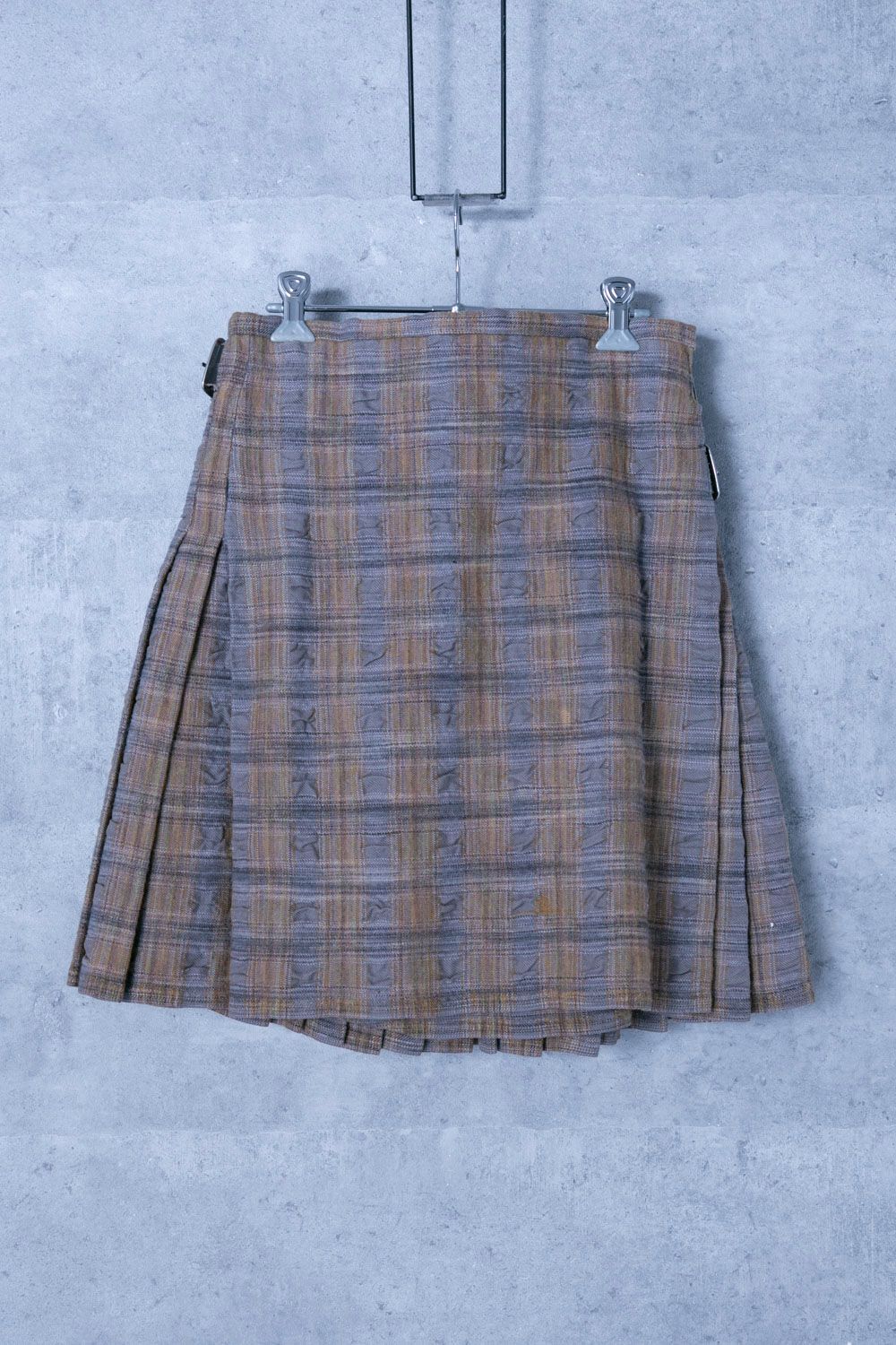 Vivienne】ヴィヴィアン変形チェック膝丈スカート Vivienne Westwood