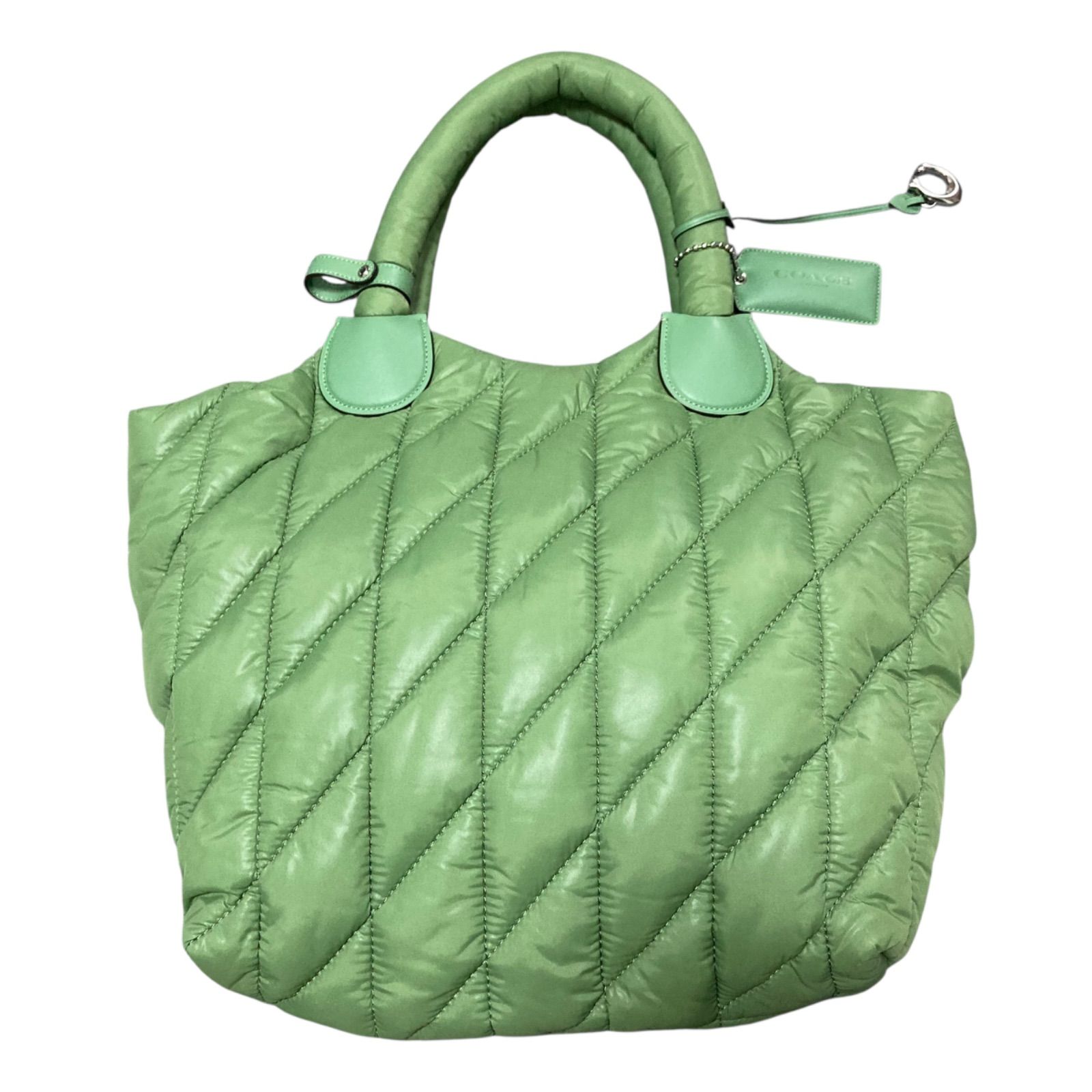 COACH キルティング ナイロン ハンドバッグ