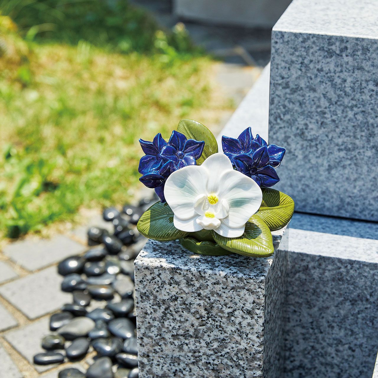 カレンヌ 墓花（L）アネモネ パープル 1対（2個） カレンヌ 墓花（L