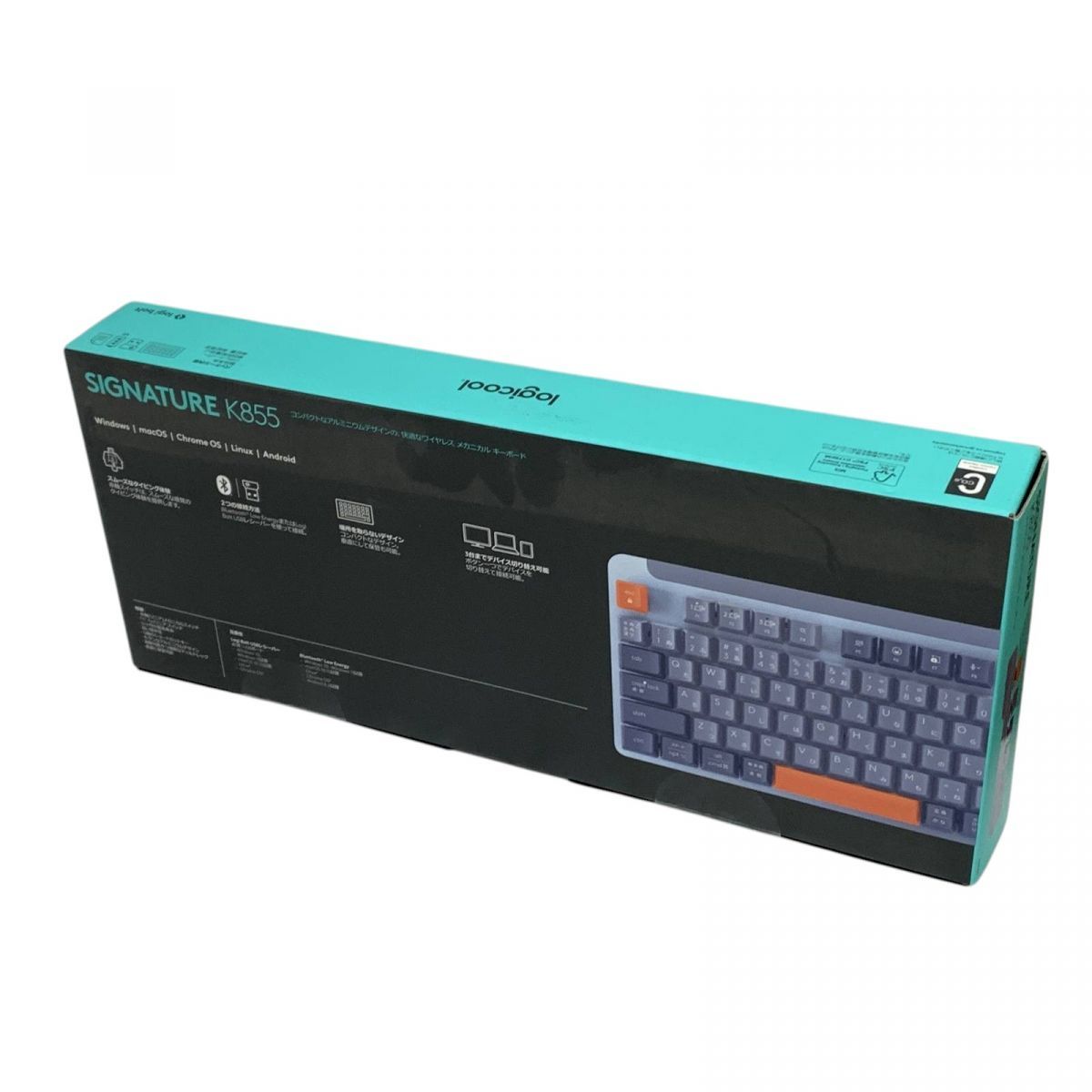 ワイヤレスキーボード logicool ロジクール Signature K855 ブルーグレー 無線 メカニカル 赤軸 K855BG AMK839150相