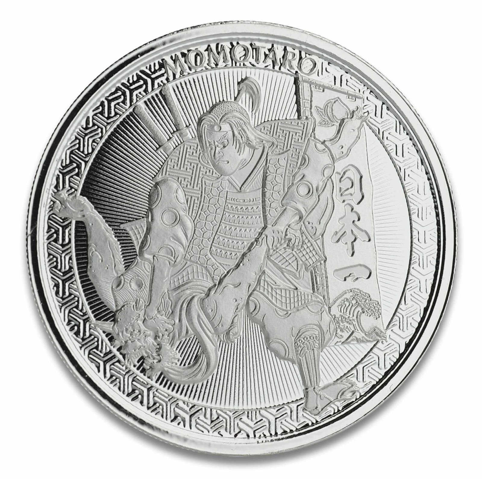 保証書・カプセル付き] (新品) サモア「桃太郎」純銀 1オンス 銀貨【8 