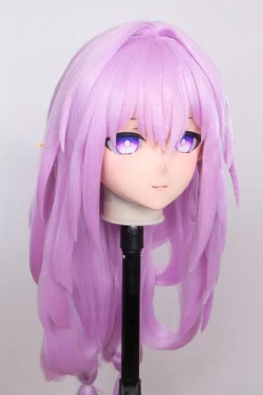 全頭マスク カツラ付き NO.1100 フルマスク ドール ヘッドロリータ人形 コスプレ マスク 仮装 着ぐるみ コスチューム 二次元