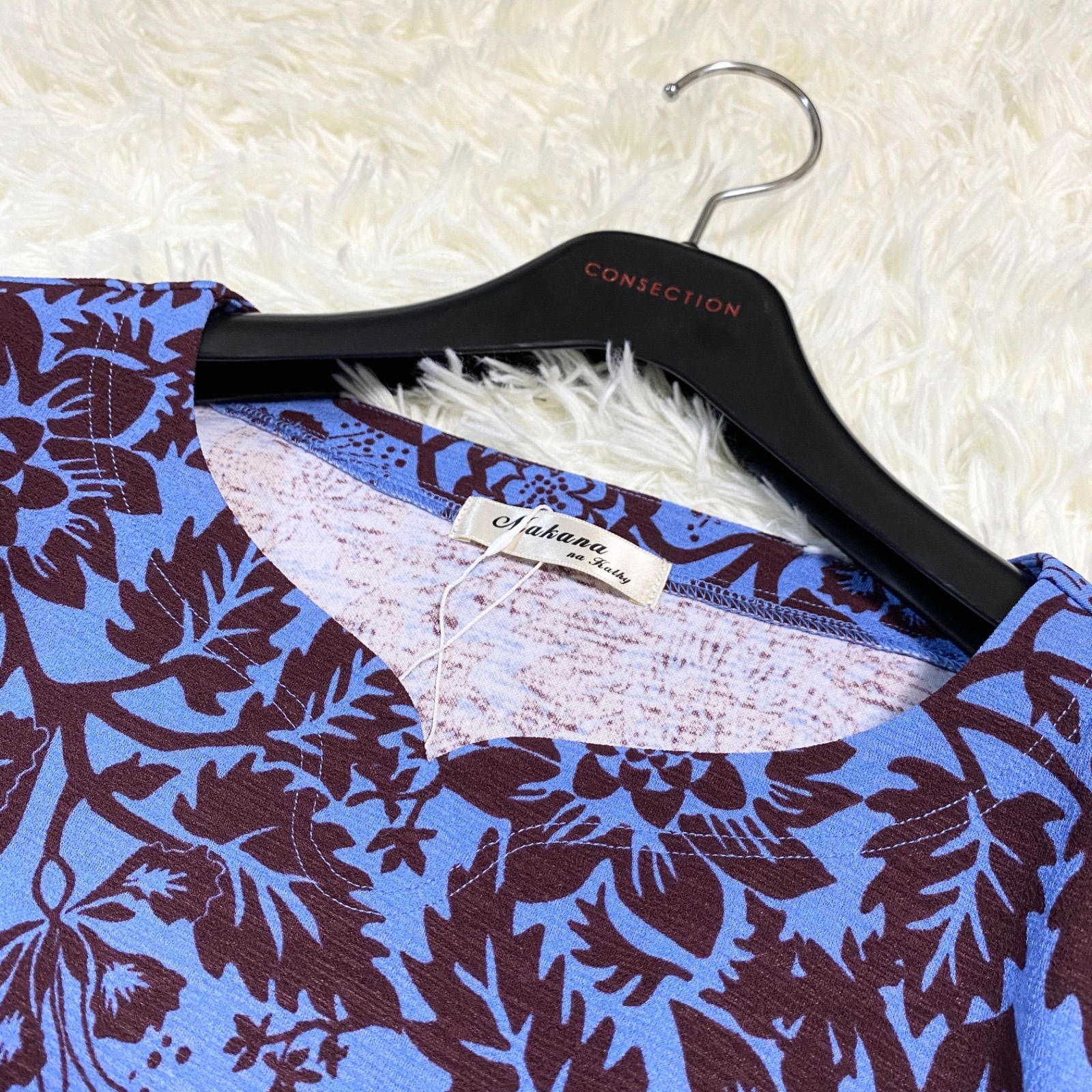 新品makana na kathy 花柄チュニックワンピース0