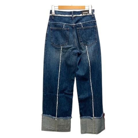 ディーゼル DIESEL デニム ジーンズ ワイド ロールアップ 24 青