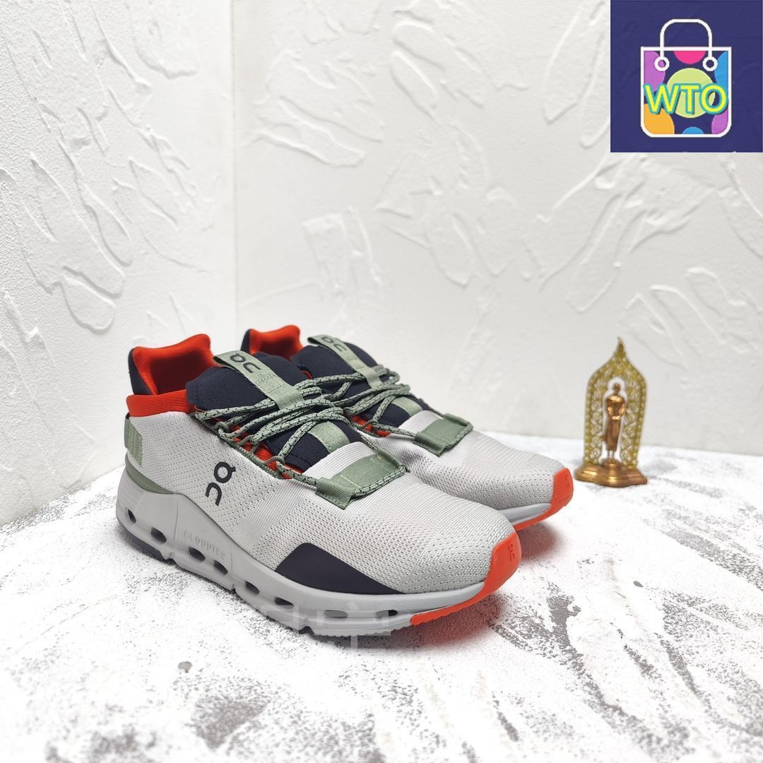 オン　クラウドノヴァ Men's Cloudnova X | White & Orange | On Switzerland