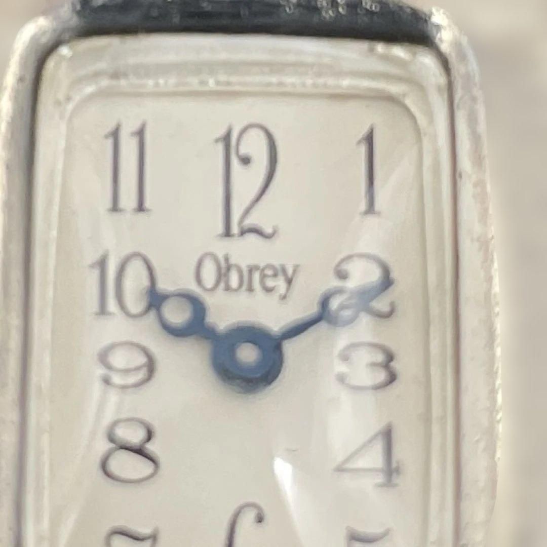 レア物　obrey オブレイ　時計　ソリッドシルバー オブレイ ソリッドシルバー オーバル 青針 腕時計 レディース