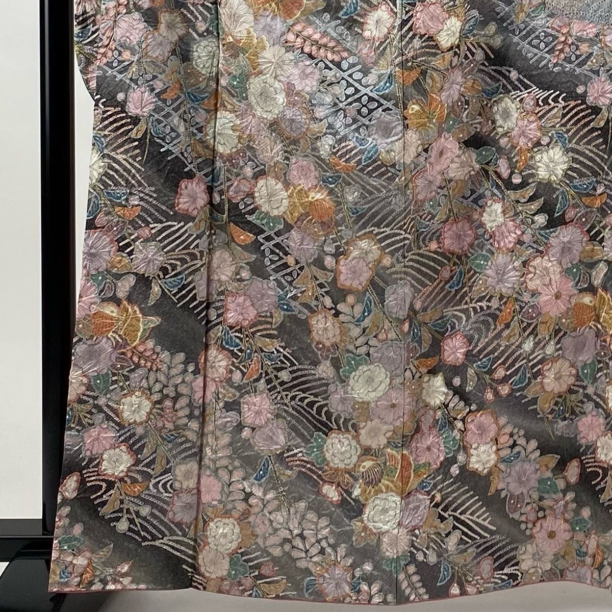 振袖 刺繍 牡丹 花紋 花模様 成人式 晴れの日 着物 045a pの通販