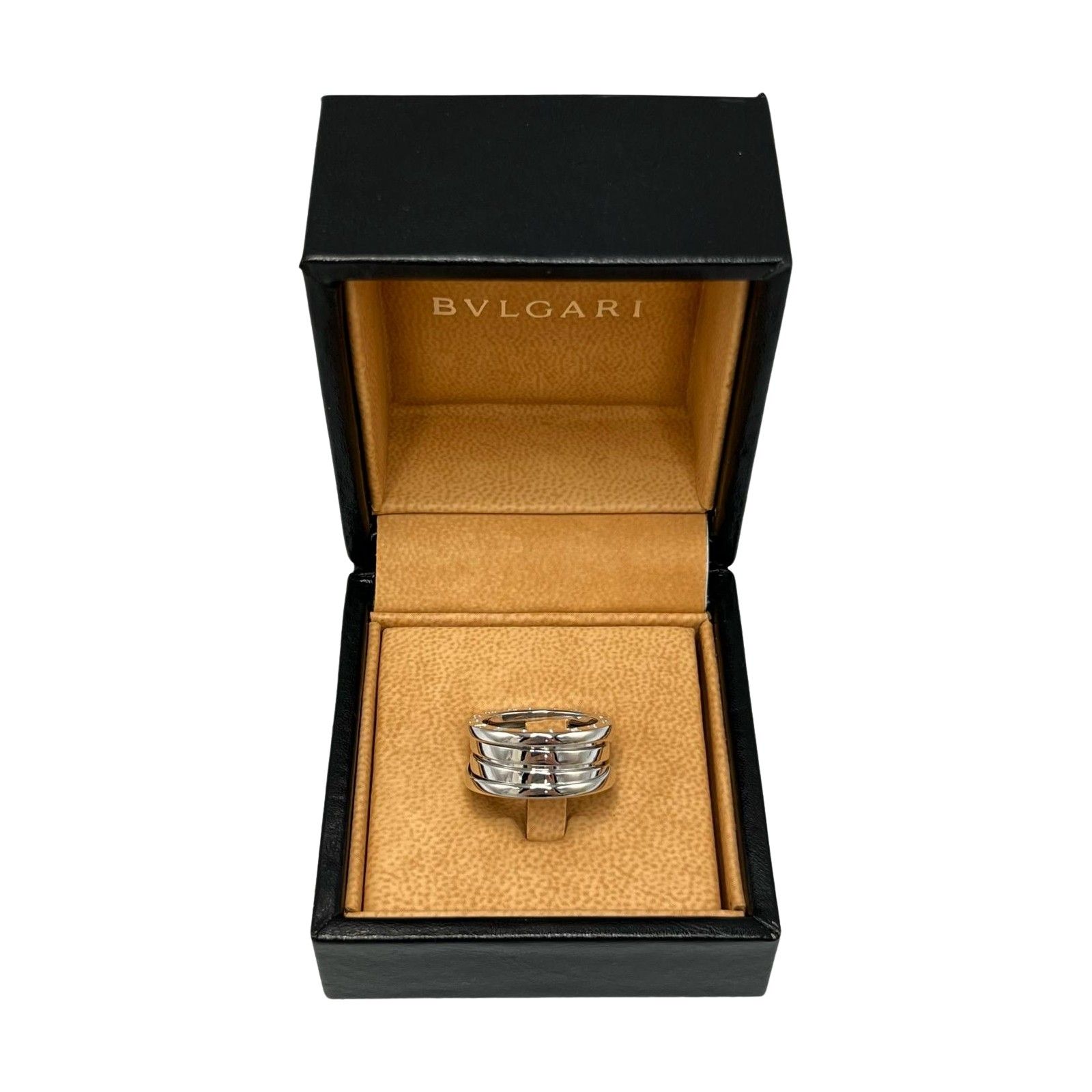 ブルガリ BVLGARI リング 指輪 ビーゼロワン B.zero1 3バンド 50 K18ホワイトゴールド レディース