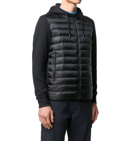 HERNO｜ヘルノ Padded Hooded Zip-Up Jacket ダウン スウェット 切り替え フーデッドジャケット - メルカリ