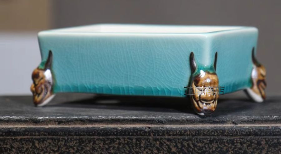 鬼面夜叉馬槽盆 多肉植物鉢 紫砂鉢 盆栽鉢 植木鉢 小品盆栽鉢 大品盆栽