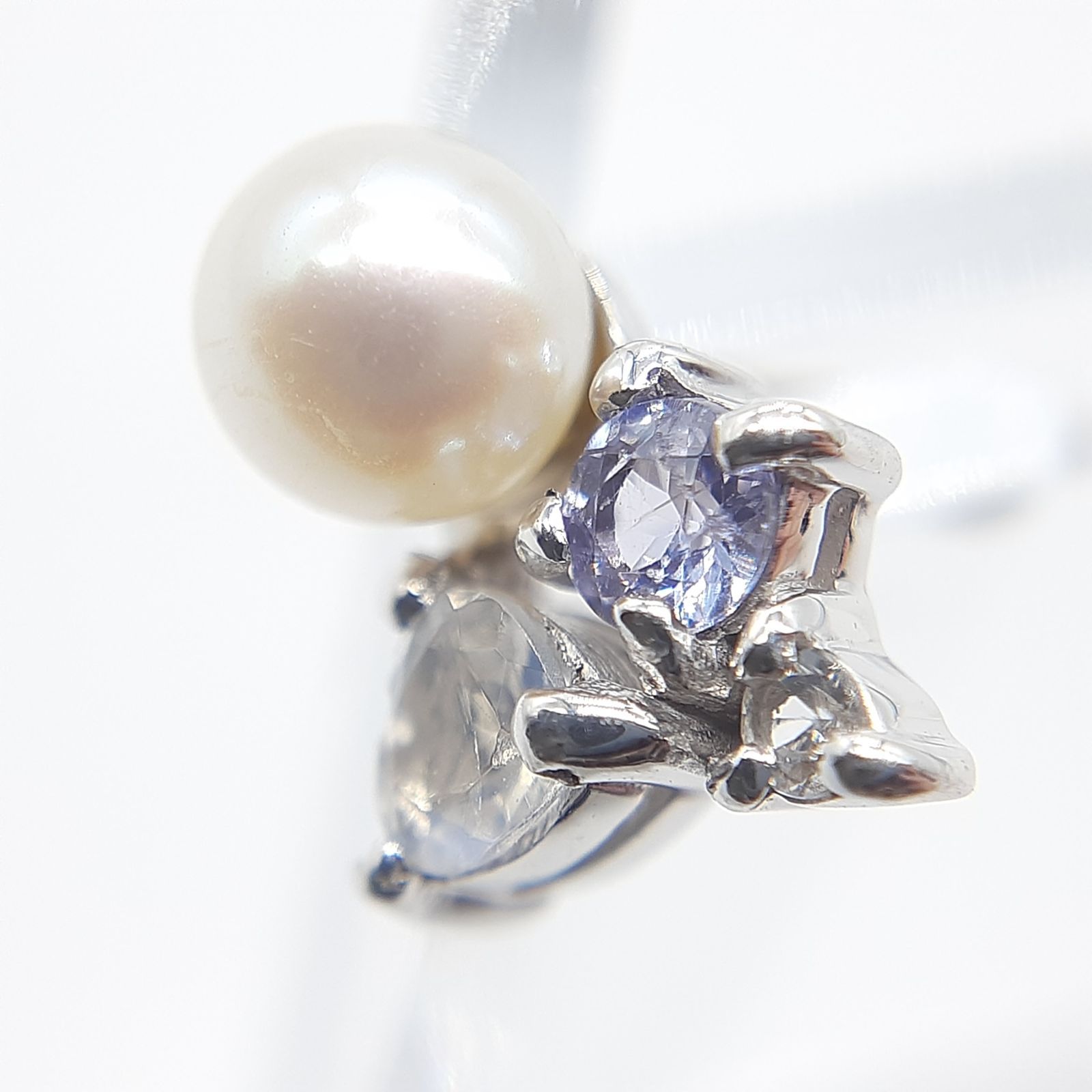 Samantha Tiara サマンサティアラ ピアス K18WG ダイヤ パール 
