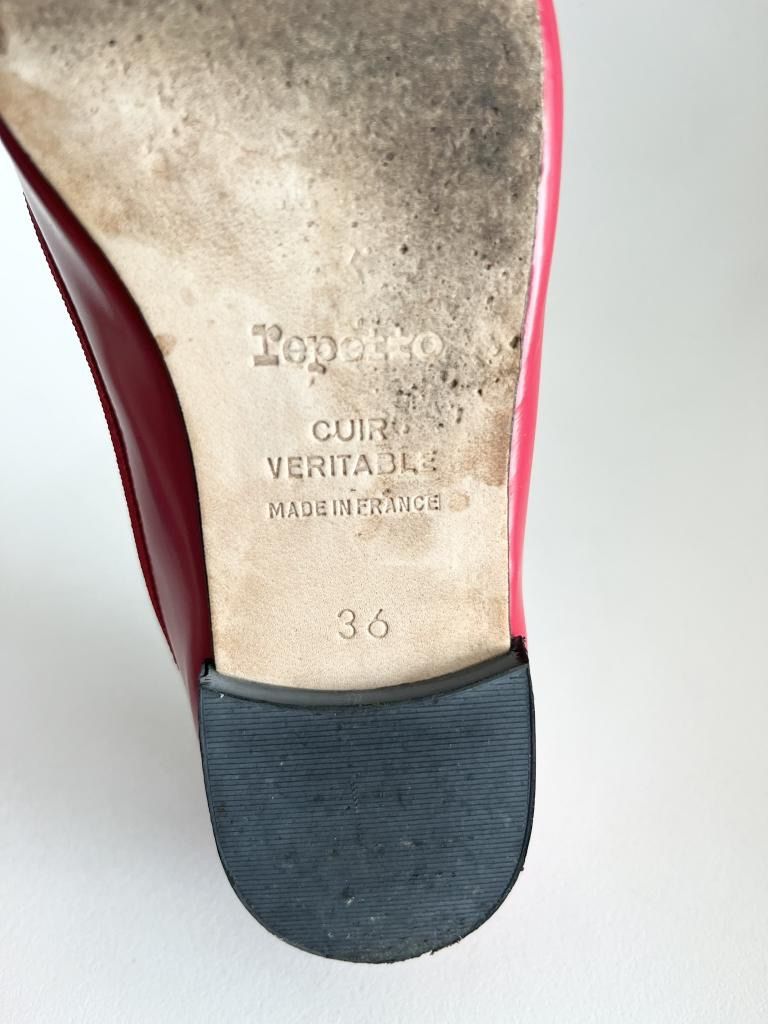 Repetto レッド フラットシューズ 36 Cendrillon バレエフラット - ラバーソール【New Size