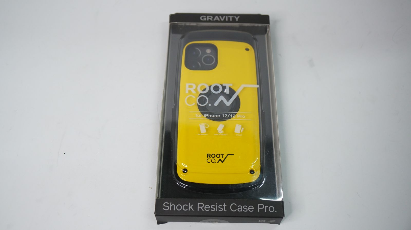 【ROOT CO.】iPhone12/12PROケース　イエロー Shock Resist Case +Hold. for iPhone 12/12 Pro | ROOT CO