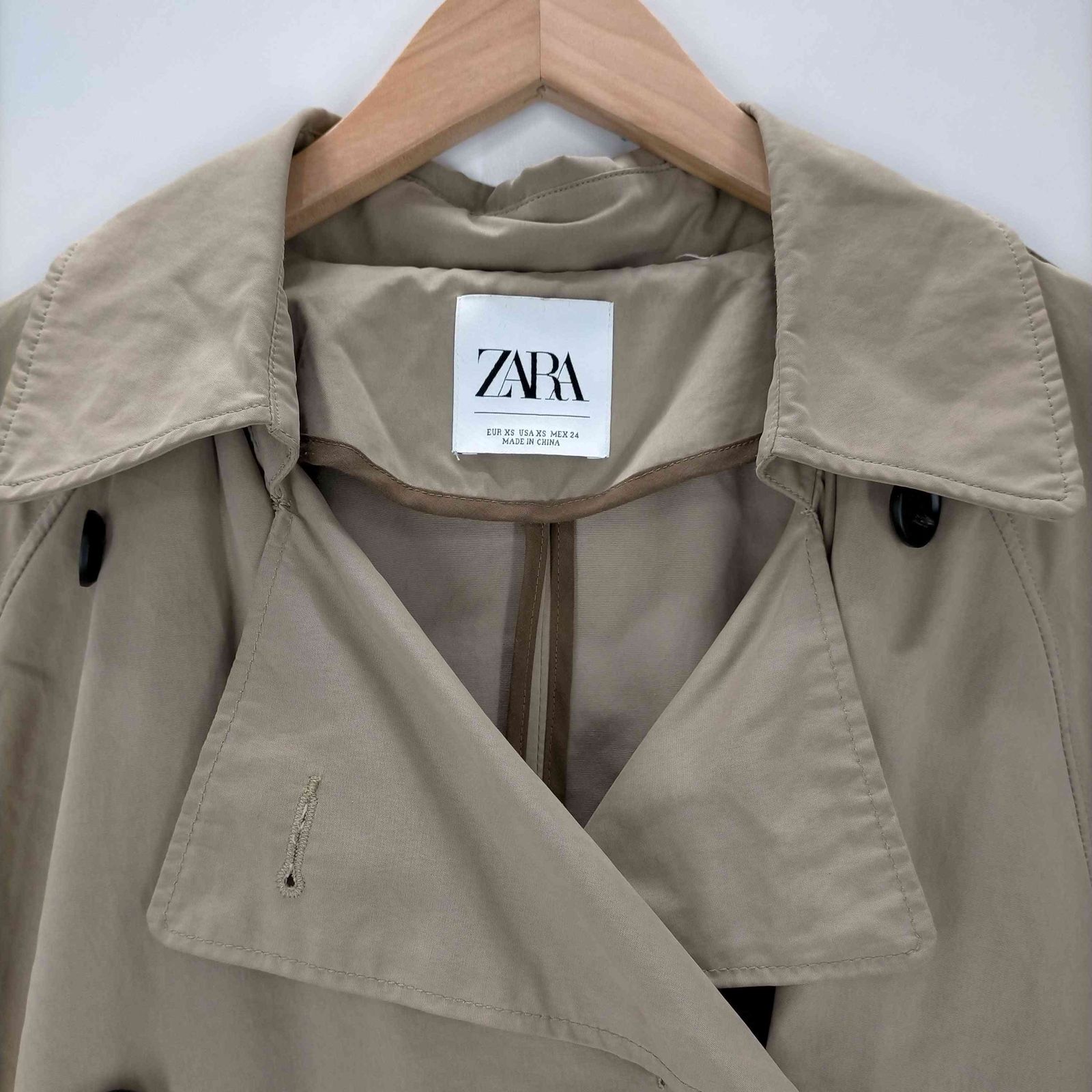 ザラ ZARA ポケットオーバサイズ トレンチコート レディース