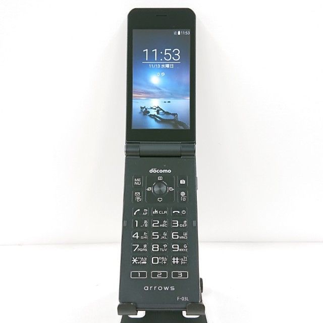 arrows ケータイ F-03L ドコモ ブラック 送料無料 本体 c13600 セール