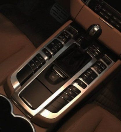 ポルシェマカン14-18センターコンソールカバートリム1P アルミ素材 取り付け簡単 装飾 キズ防止