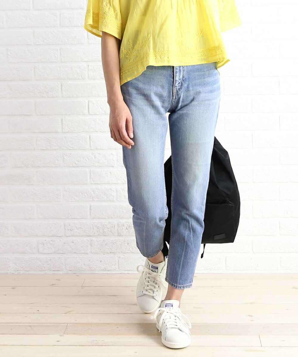 サージ SERGE de bleu コットン ハイウエスト スリム デニムパンツ リアルヴィンテージ デニム outlet 18A-VIN-01P-2701802 レディース ◎