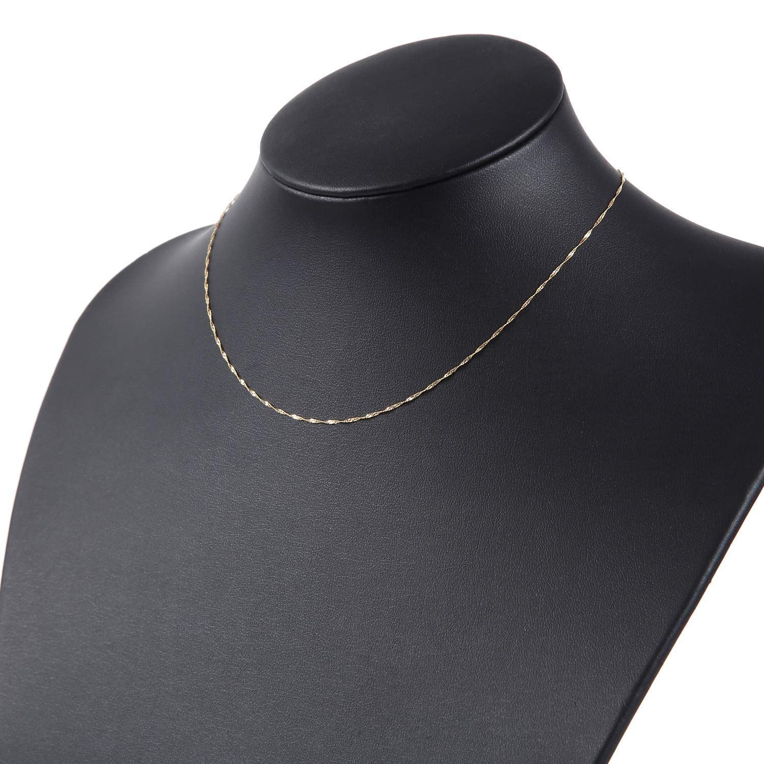 在庫処分 フェアリーカレット 18金ネックレス K18 スクリューチェーン 45cm 幅1.1mm 約0.74g