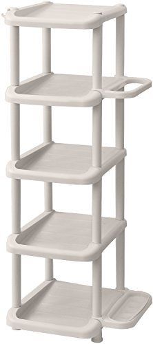 ベージュ 和泉化成 シューズラック5段 組立式 シングル ベージュ (38×31×高90.3cm)