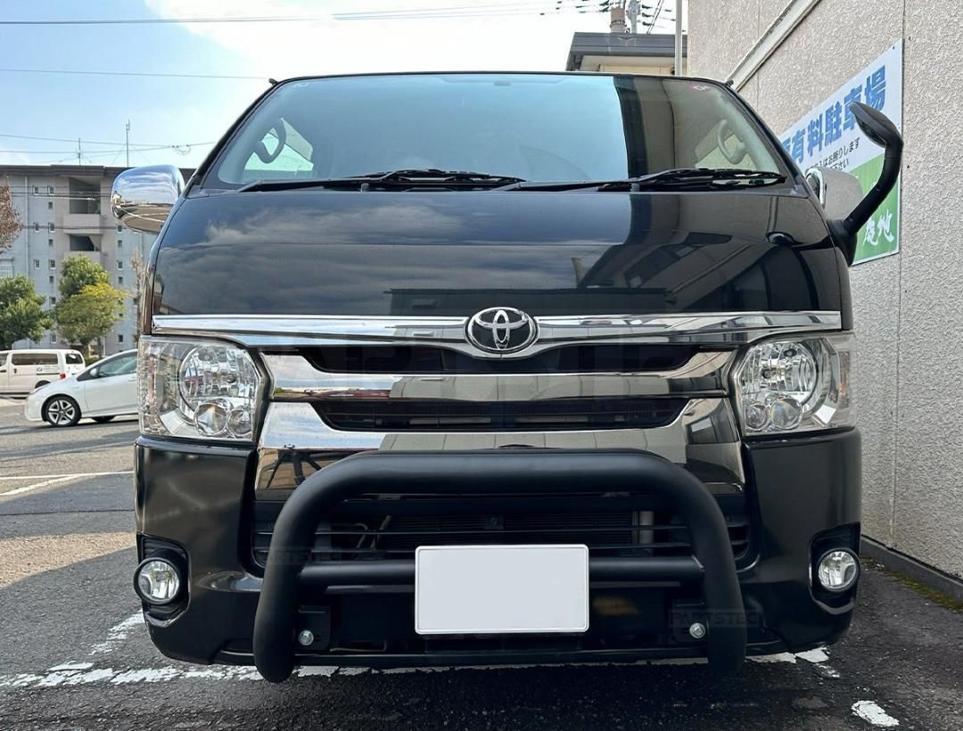 200系 ハイエース 標準 パイプ グリル ガード マット ブラック 追加バー付 200系 ハイエース 標準 パイプ グリル ガード マット ブラック