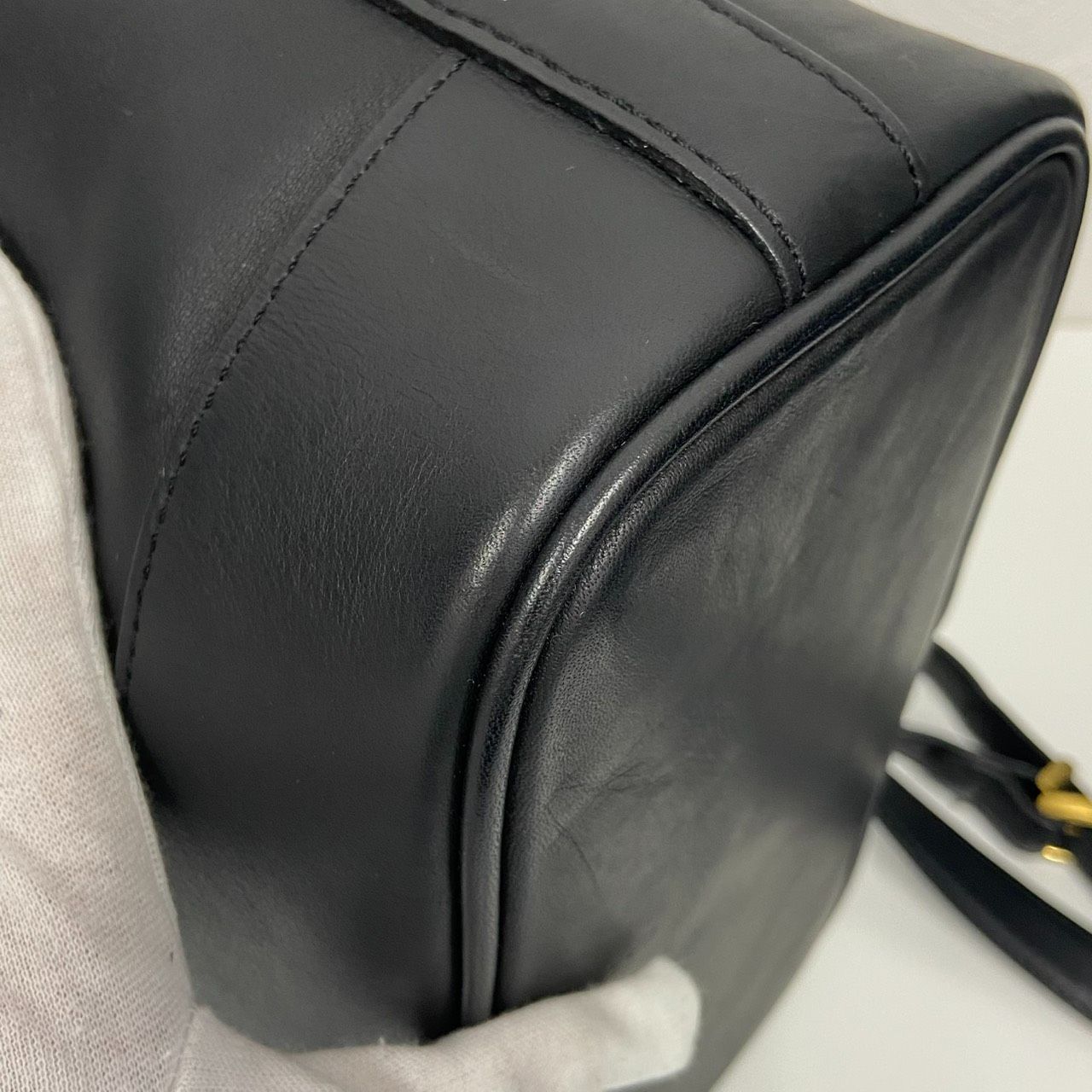 返品OK】美品 COACH オールドコーチ レザー 巾着 ショルダーバック 501