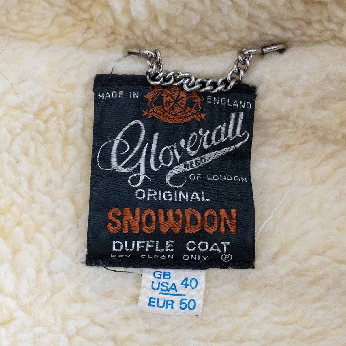 70s】GLOVERALL【SNOWDON 太畝コーデュロイ ダッフルコート】50