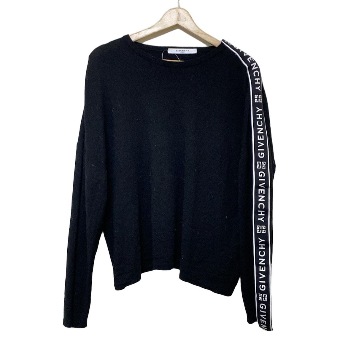 GIVENCHY ジバンシー 長袖セーター メンズ - 黒×白 クルーネック