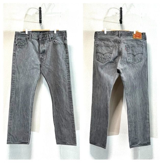 リーバイス501LEVI'Sカラーデニムパンツw38グレー大きいサイズ