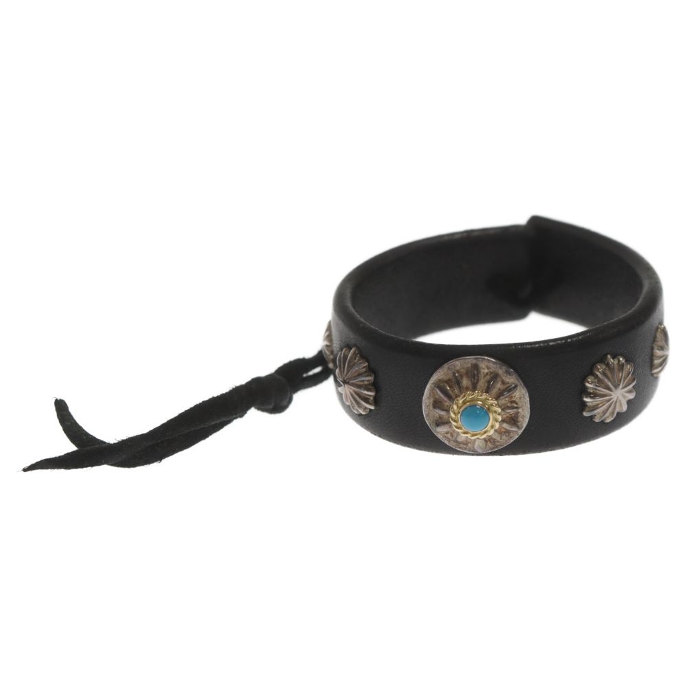 ゴローズ ゴローズ goro's 金縄ターコイズコンチョ付き レザーブレス