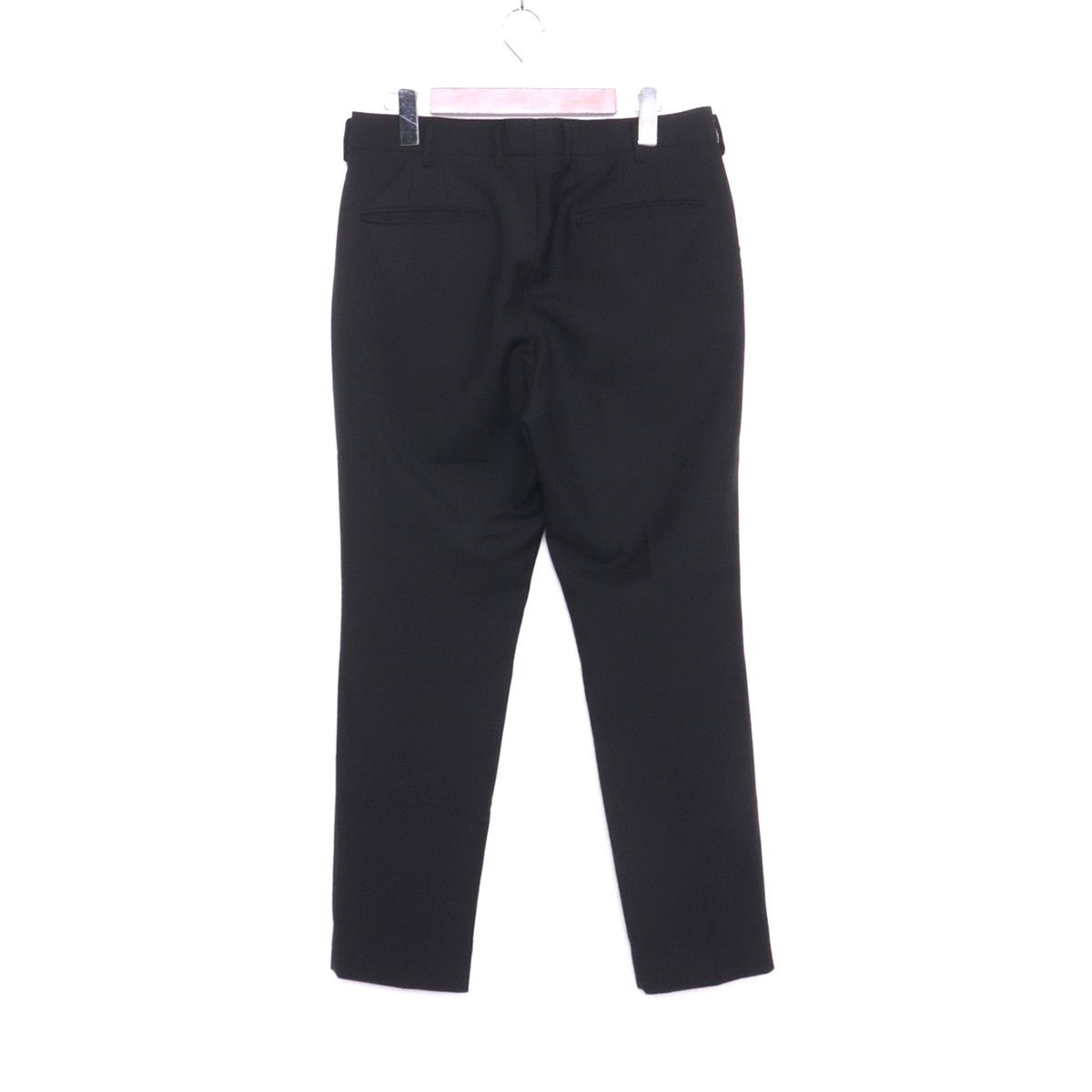 2tuck slim tapered fit スラックス パンツ 販売 black