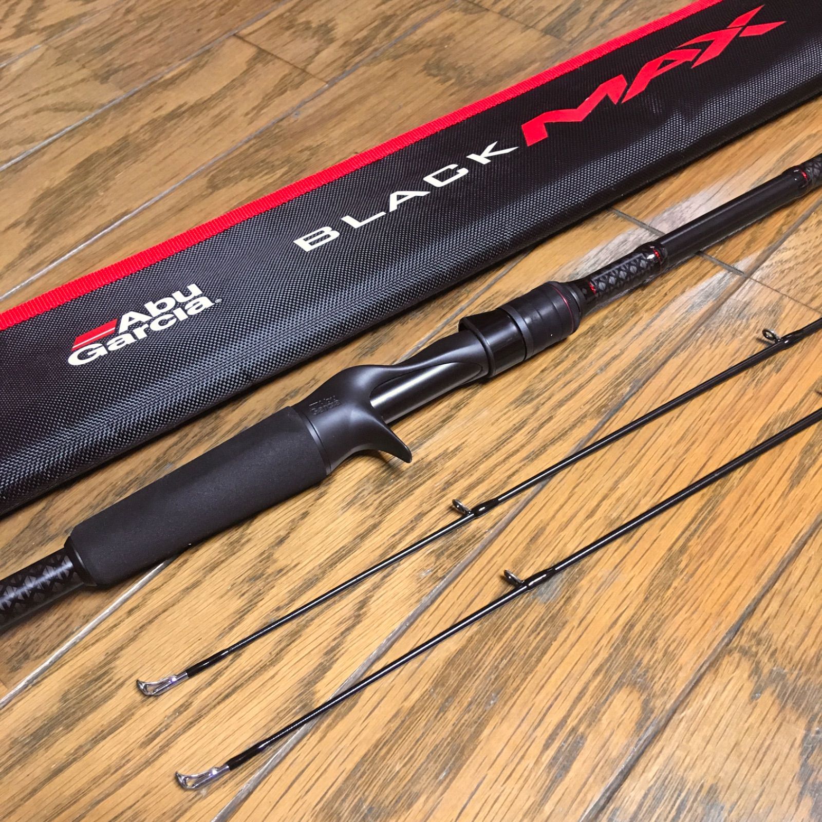 2WAY アブガルシア 7ft(2.13m) ベイトロッド2ピース BLACKMAX BMC702M+ML バス ルアーロッド abuベイト -  メルカリ