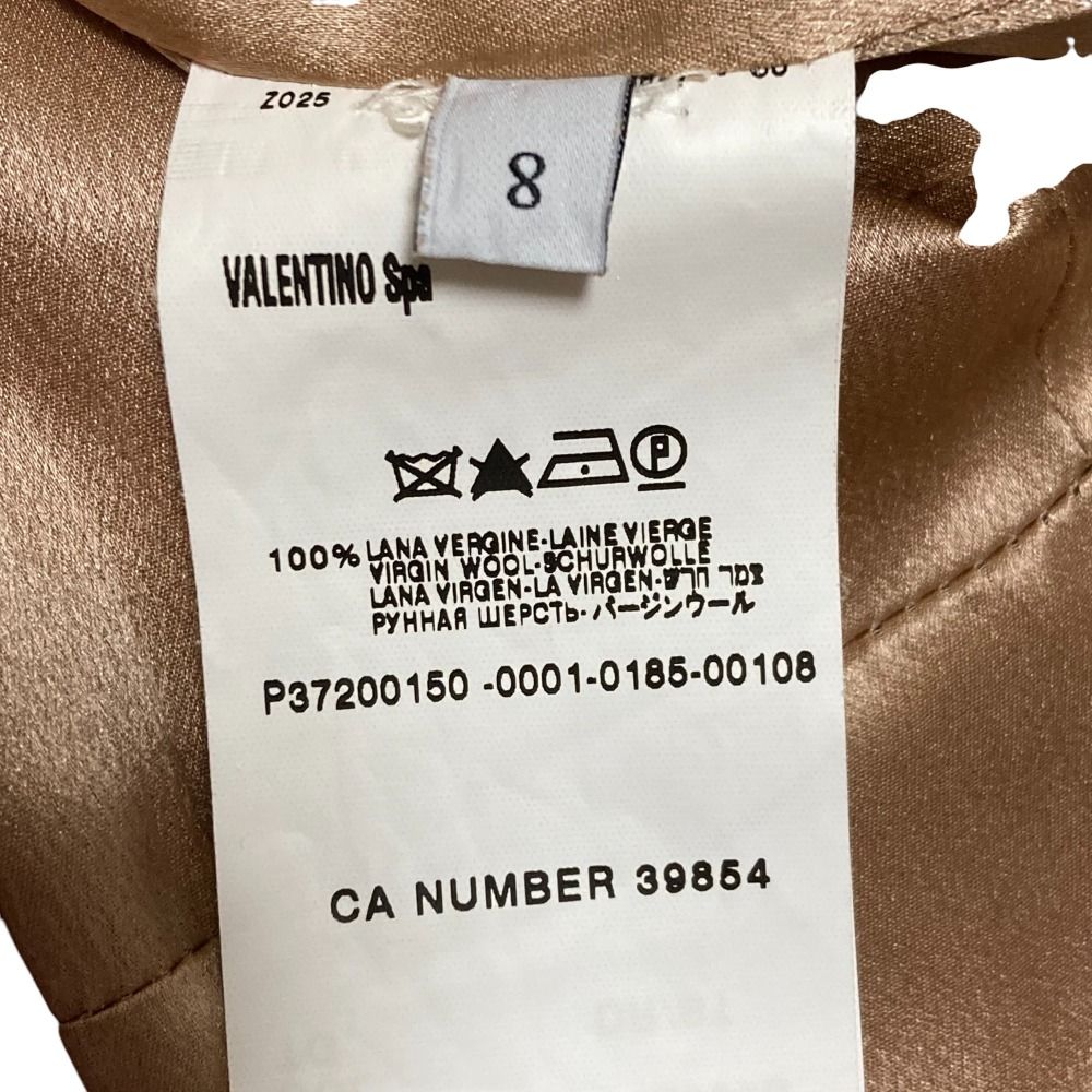 美品 VALENTINO ヴァレンティノ ショルダーリボン ノースリーブ ワンピース ドレス サイズ8 レッド