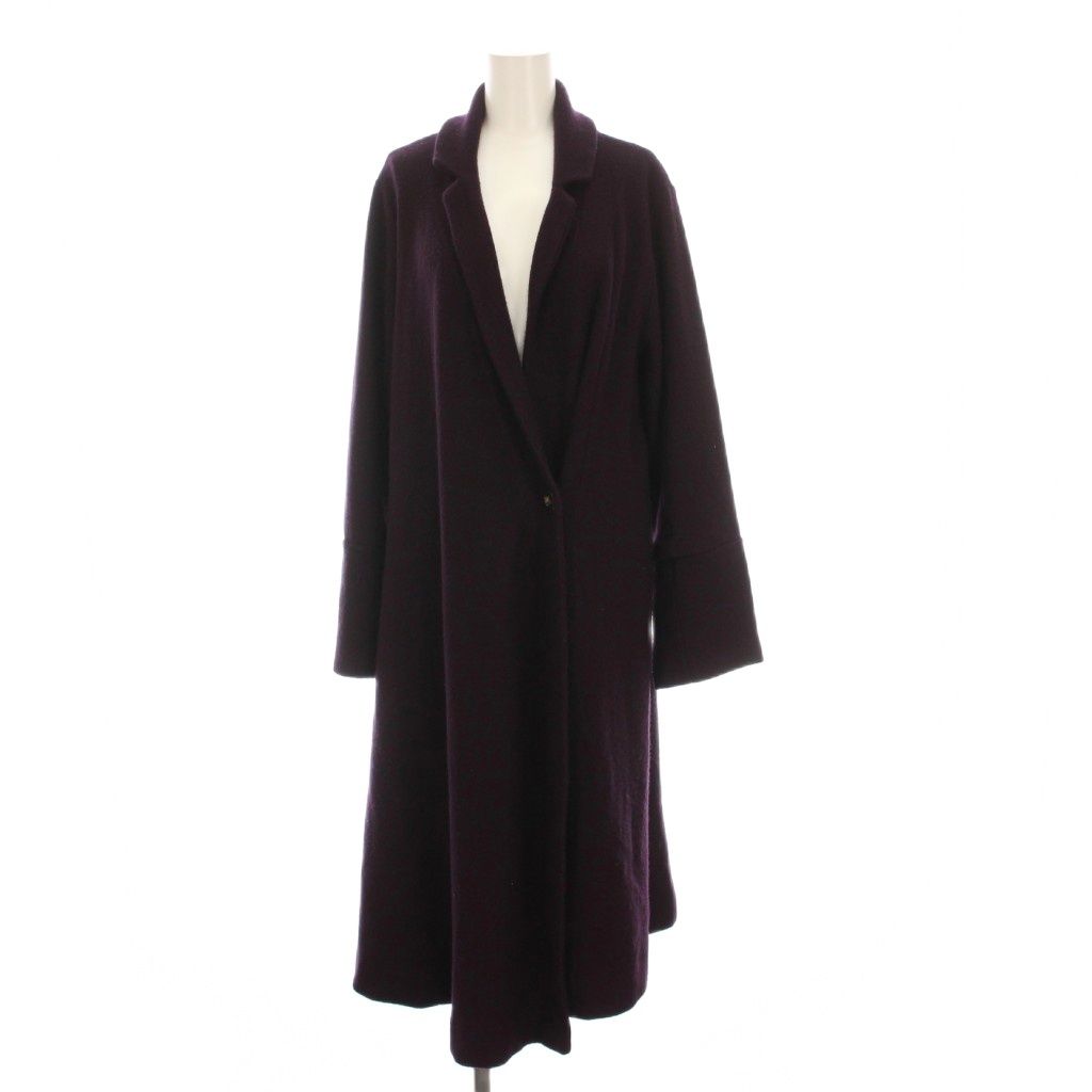 萌 MOYURU モユル ニットコート ロング アウター 40 パープル 32774540 |YM
