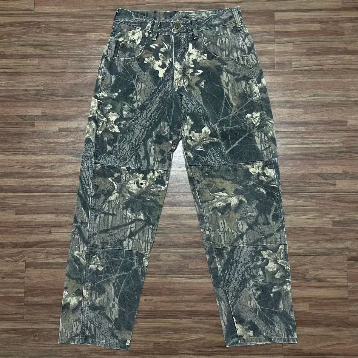 90s Wrangler ラングラー リアルツリー 麻リネン オーク ダブルニー パンツ