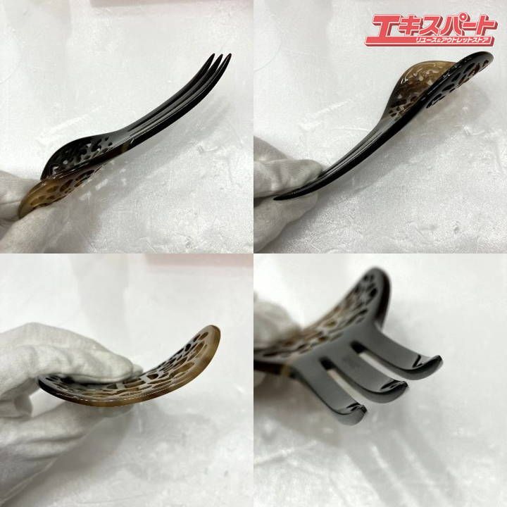 エルメス HERMES バッファローホーン 簪 かんざし Hロゴ 保存袋・外箱