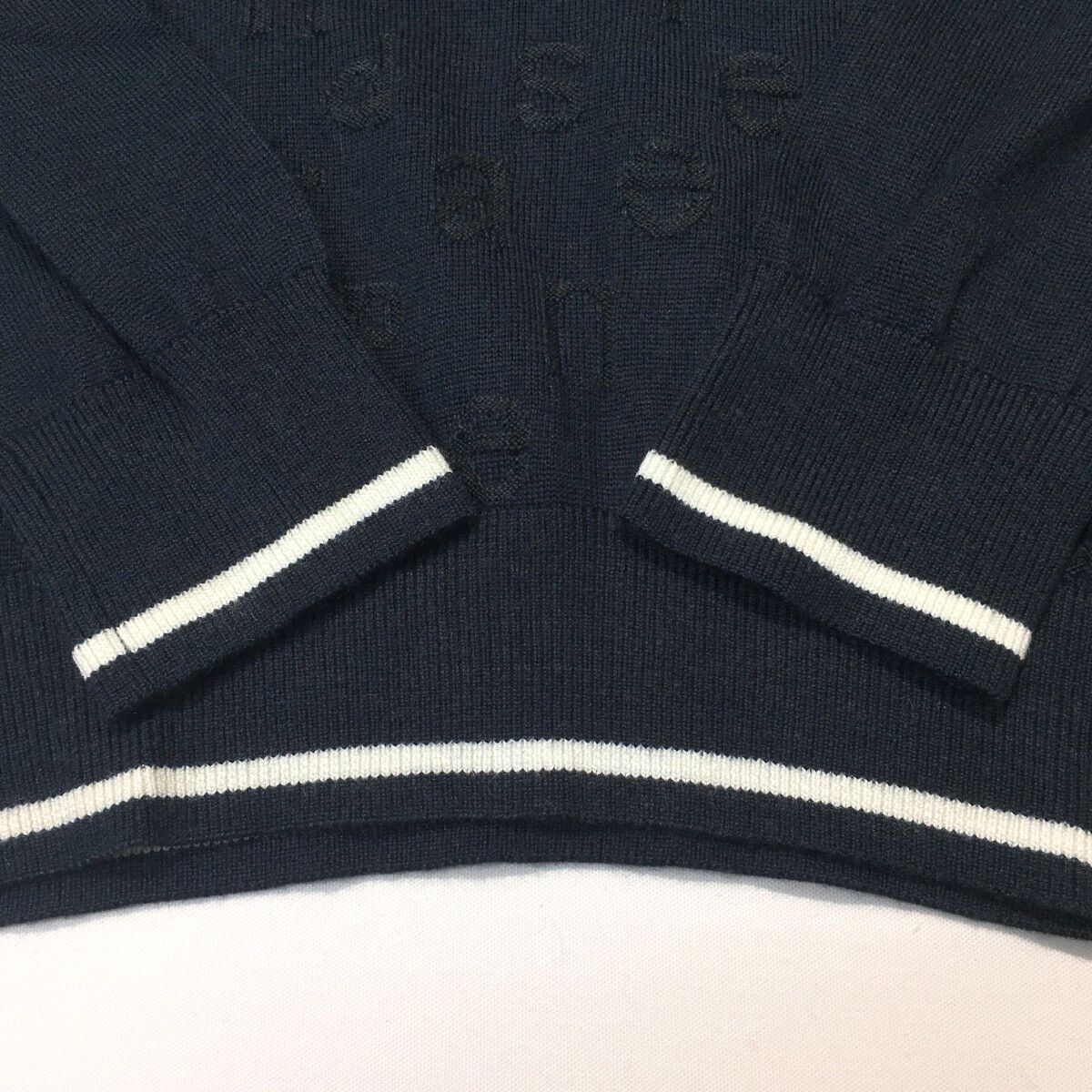 中古 メンズ アンパスィ and per se セーター L 濃紺 ネイビー