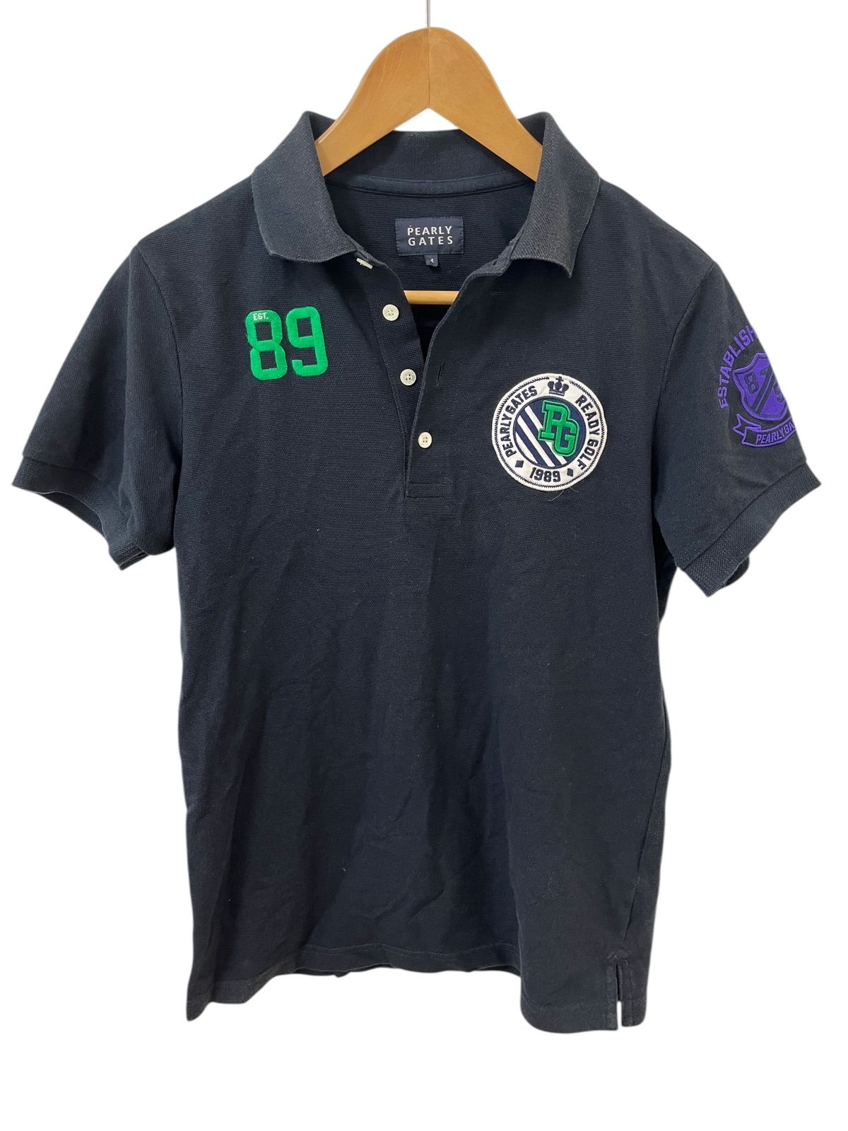 美品　パーリーゲイツ　ポロシャツ　薄手 PEARLY GATES 【新品】パーリーゲイツ 半袖ポロシャツ 白