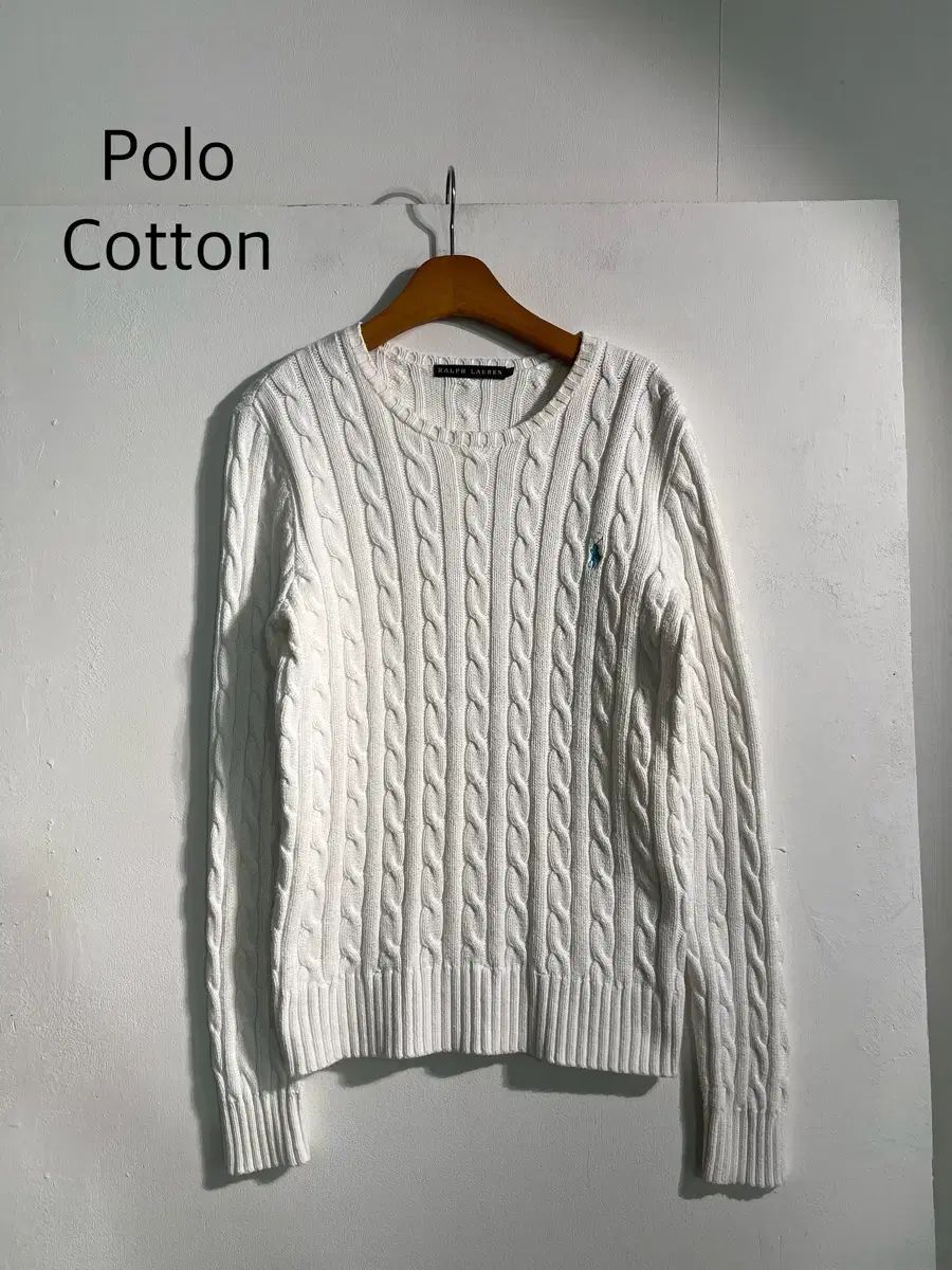 Polo ポロ cotton ケーブルニット m