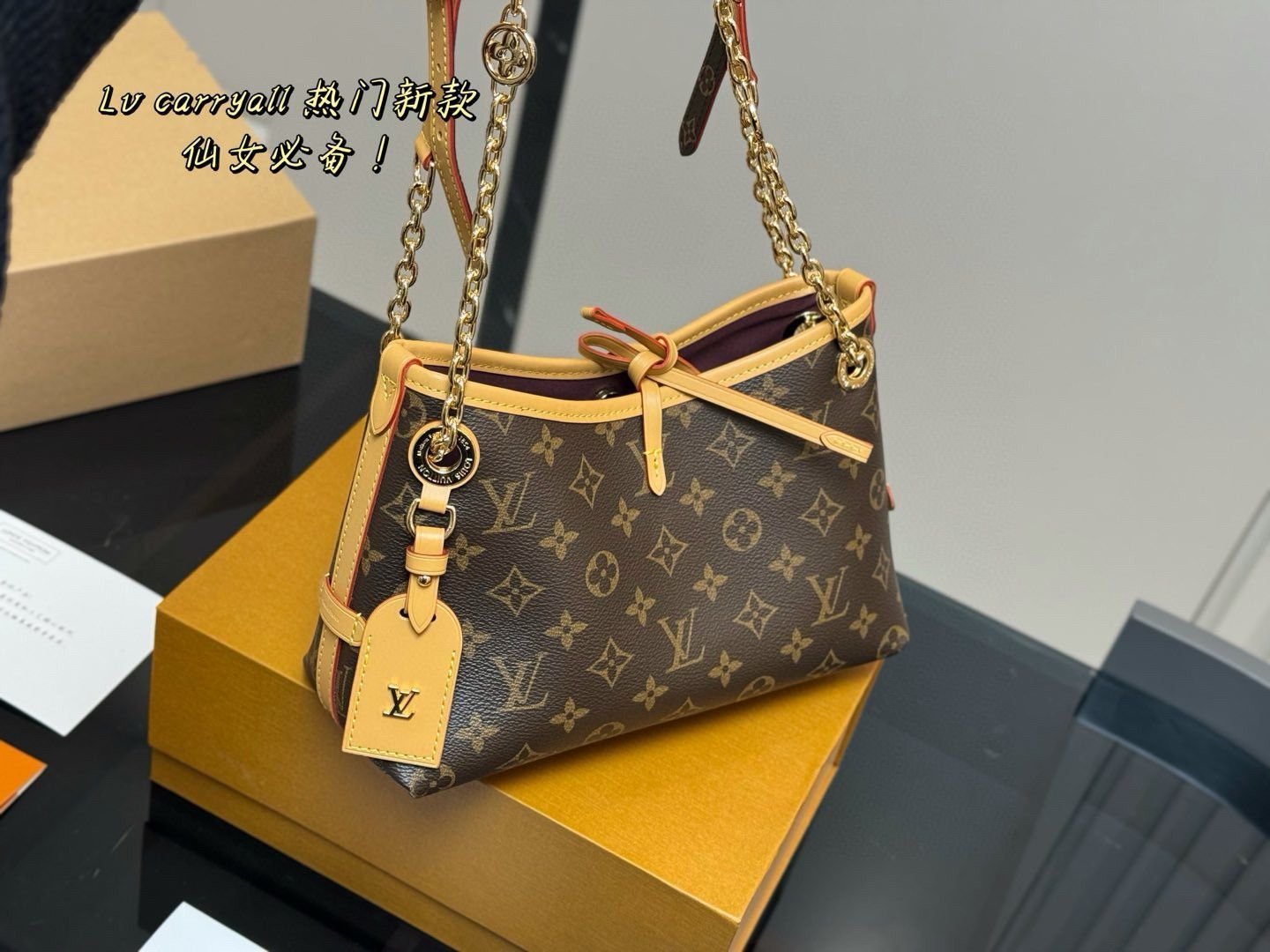 今日特価】Louis Vuitton CarryAll Bag with Bow・ルイ