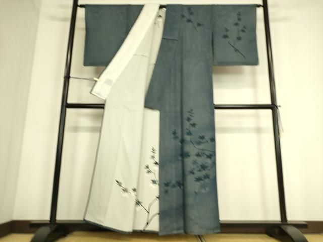 平和屋着物▽訪問着　無双　紗袷　紋紗×絽　草花文　正絹　逸品　未使用　DABE4320az 平和屋着物▽訪問着 無双 紗袷 紋紗×絽 草花文 正絹 逸品 未使用
