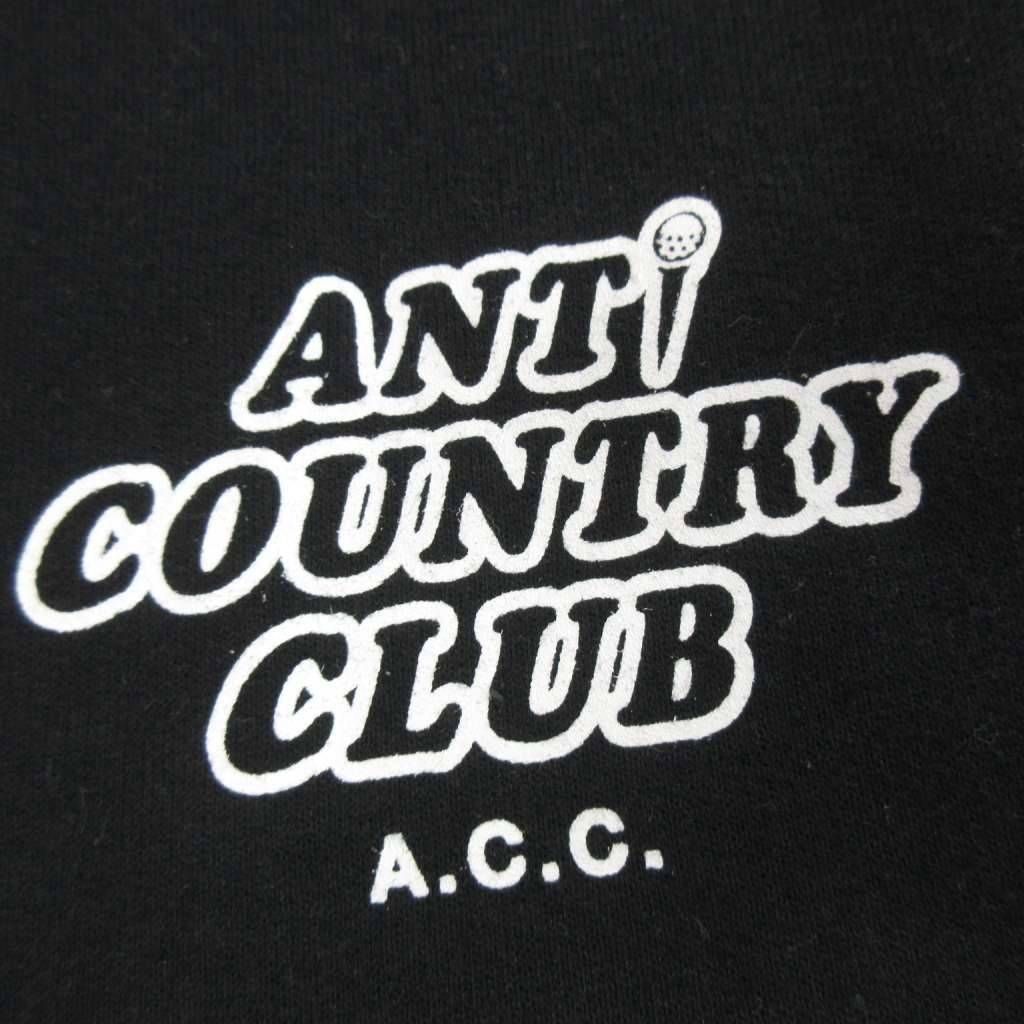アンタイカントリークラブ　スウェット　黒　M アンチカントリークラブ ANTi country club スウェット
